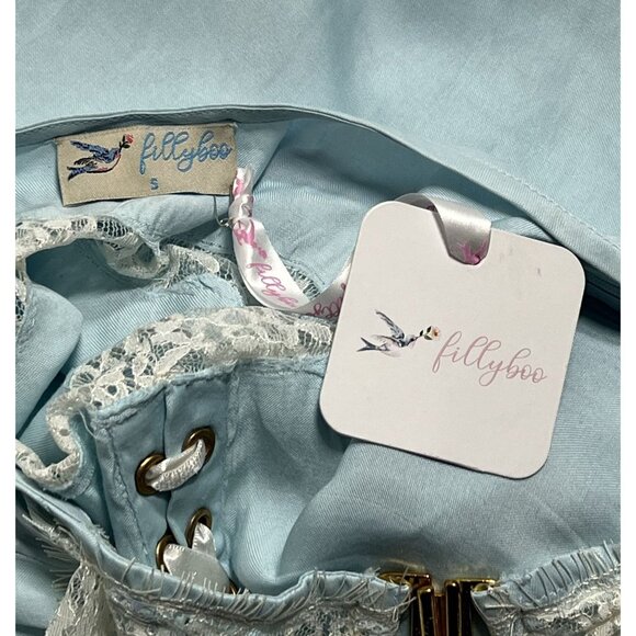 Fillyboo Maxi Slip Dress in Light Blue - Picture 4 of 4